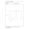 Lucide JULIUS - Suspension - 3xE27 - Fumé