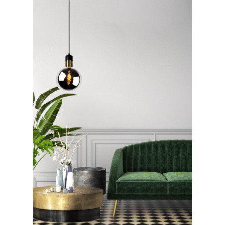 Lucide JULIUS - Suspension - Ø 20 cm - 1xE27 - Fumé