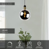Lucide JULIUS - Suspension - Ø 28 cm - 1xE27 - Fumé