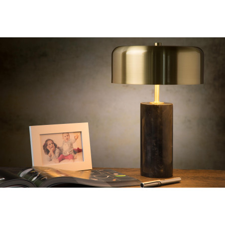 Lucide MIRASOL - Lampe de table - Ø 25 cm - 3xG9 - Noir