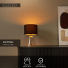Lucide CAMPANA - Lampe de table - 1xE27 - Transparent - L 25 x P 25 x H 36,5 cm