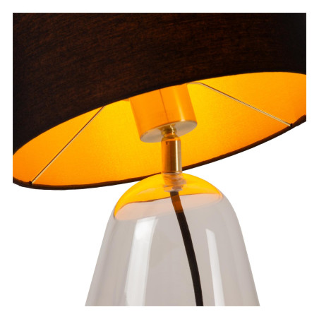 Lucide CAMPANA - Lampe de table - 1xE27 - Transparent - L 25 x P 25 x H 36,5 cm