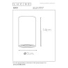 Lucide GIPSY - Spot plafond - Ø 7 cm - 1xGU10 (MR16) - Blanc - H 14 cm
