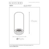 Lucide GIPSY - Spot plafond - Ø 7 cm - 1xGU10 (MR16) - Blanc - H 17 cm