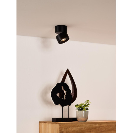 Lucide YUMIKO - Spot plafond - Ø 7,8 cm - LED Dim. - 1x10W 2700K - Noir