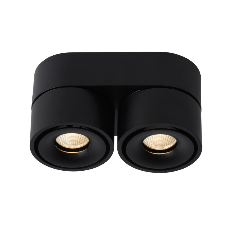 Lucide YUMIKO - Spot plafond - LED Dim. - 2x10W 2700K - Noir