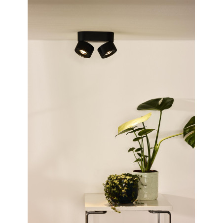 Lucide YUMIKO - Spot plafond - LED Dim. - 2x10W 2700K - Noir