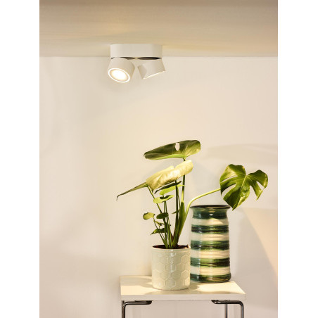 Lucide YUMIKO - Spot plafond - Ø 7,8 cm - LED Dim. - 2x10W 2700K - Blanc