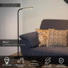 Lucide GILLY - Lampadaire / lampe de lecture - LED - 1x6W 2700K - Noir