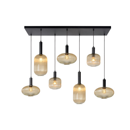 Lucide MALOTO - Suspension - 7xE27 - Ambre