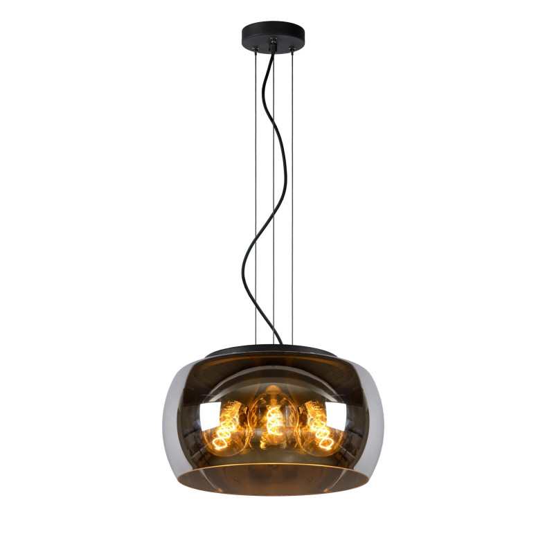 Lucide OLIVIA - Suspension - Ø 40 cm - 3xE27 - Fumé
