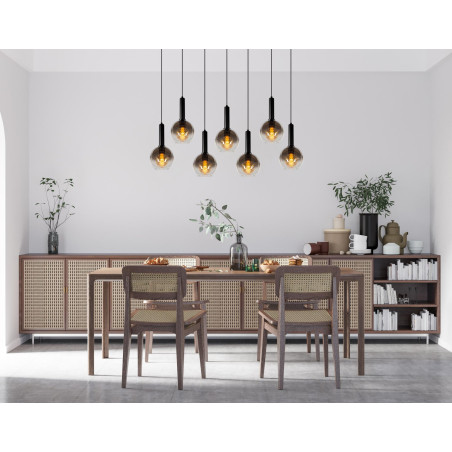 Lucide MARIUS - Suspension - 7xE27 - Noir