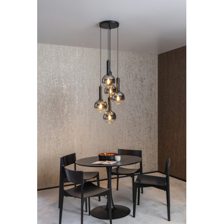 Lucide MARIUS - Suspension - Ø 55 cm - 5xE27 - Noir