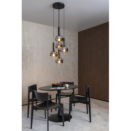 Lucide MARIUS - Suspension - Ø 55 cm - 5xE27 - Noir