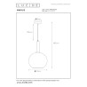 Lucide MARIUS - Suspension - Ø 30 cm - 1xE27 - Noir