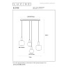 Lucide ELOISE - Suspension - 4xE27 - Noir