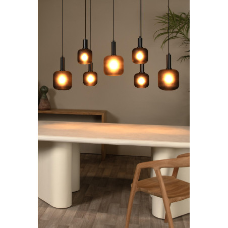 Lucide ELOISE - Suspension - 7xE27 - Noir