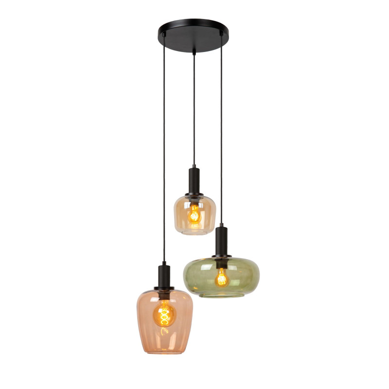 Lucide ILONA - Suspension - 3xE27 - Noir