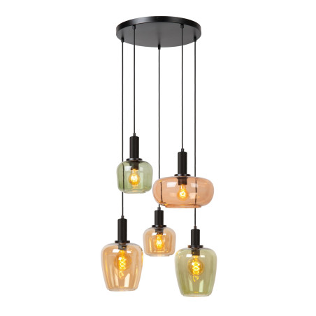 Lucide ILONA - Suspension - 5xE27 - Noir