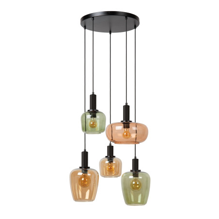 Lucide ILONA - Suspension - 5xE27 - Noir