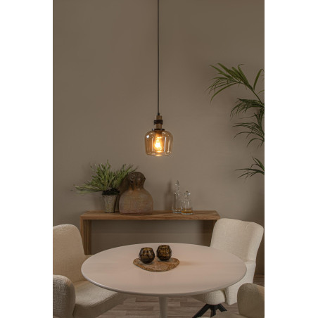Lucide ILONA - Suspension - Ø 18 cm - 1xE27 - Ambre