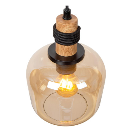 Lucide ILONA - Suspension - Ø 18 cm - 1xE27 - Ambre
