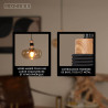 Lucide ILONA - Suspension - Ø 30 cm - 1xE27 - Ambre