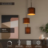 Lucide MAYA - Suspension - Ø 46 cm - 3xE27 - Noir