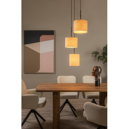 Lucide MAYA - Suspension - Ø 46 cm - 3xE27 - Crème