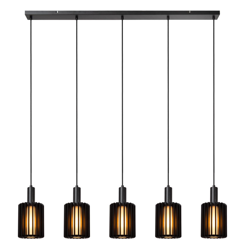 Lucide LAMBRES - Suspension - 5xE27 - Noir