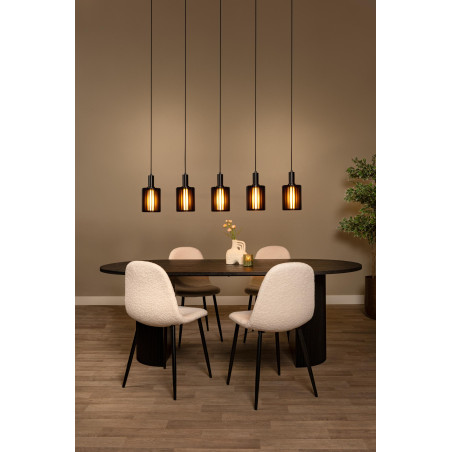 Lucide LAMBRES - Suspension - 5xE27 - Noir