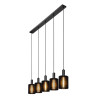 Lucide LAMBRES - Suspension - 5xE27 - Noir