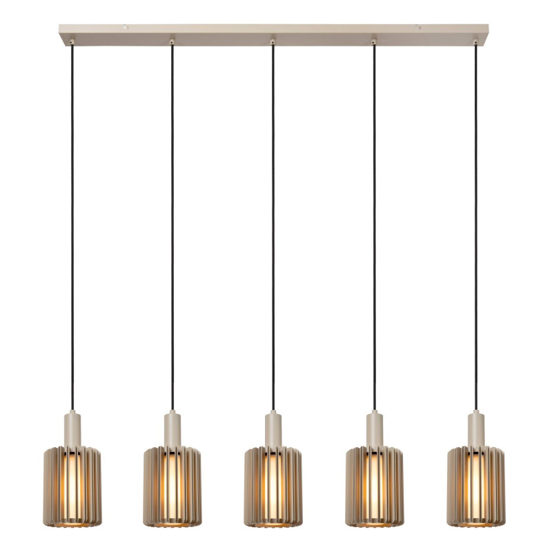 Lucide LAMBRES - Suspension - 5xE27 - Taupe