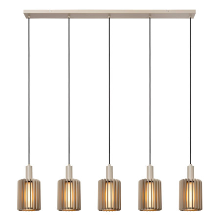 Lucide LAMBRES - Suspension - 5xE27 - Taupe