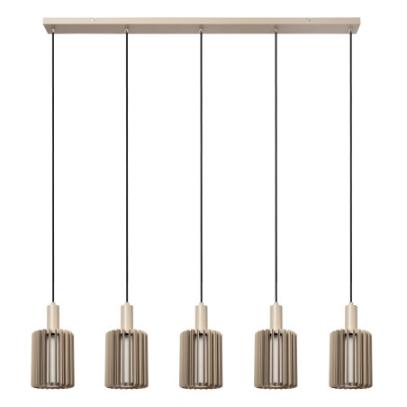 Lucide LAMBRES - Suspension - 5xE27 - Taupe