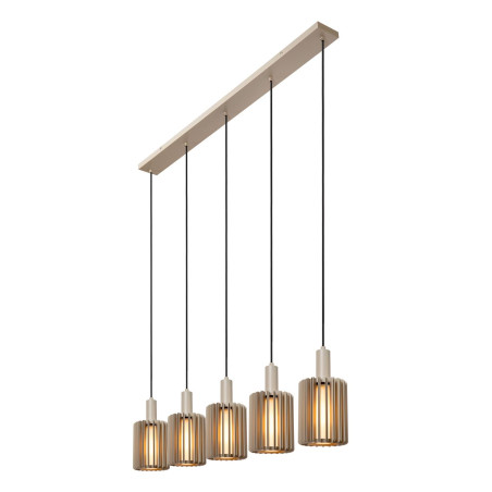 Lucide LAMBRES - Suspension - 5xE27 - Taupe