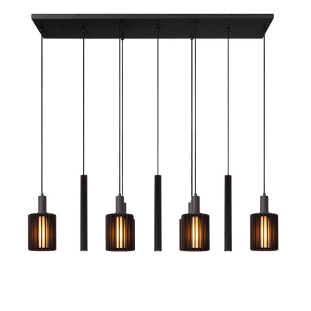 Lucide LAMBRES - Suspension - 6xE27 - Noir