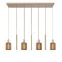 Lucide LAMBRES - Suspension - 6xE27 - Taupe