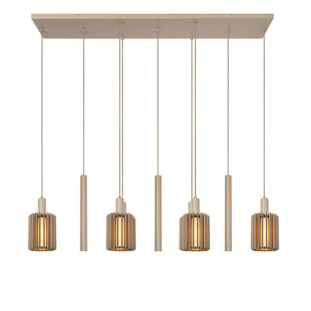 Lucide LAMBRES - Suspension - 6xE27 - Taupe
