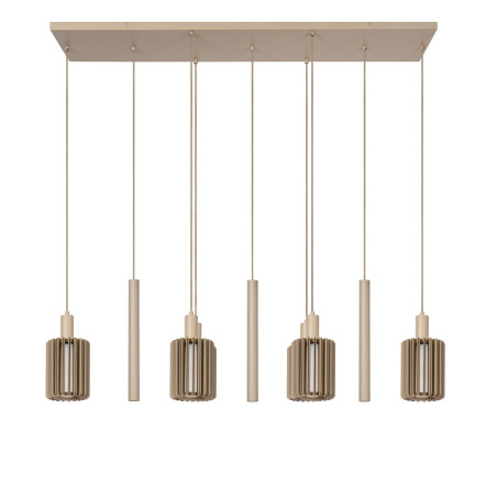 Lucide LAMBRES - Suspension - 6xE27 - Taupe
