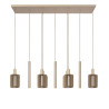 Lucide LAMBRES - Suspension - 6xE27 - Taupe