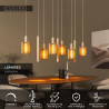 Lucide LAMBRES - Suspension - 6xE27 - Taupe