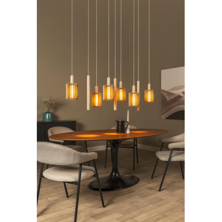 Lucide LAMBRES - Suspension - 6xE27 - Taupe