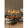 Lucide LAMBRES - Suspension - 6xE27 - Taupe