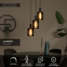 Lucide LAMBRES - Suspension - 3xE27 - Noir