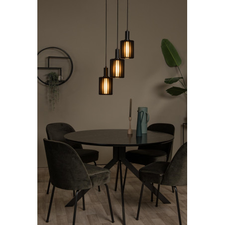 Lucide LAMBRES - Suspension - 3xE27 - Noir