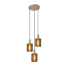 Lucide LAMBRES - Suspension - 3xE27 - Taupe