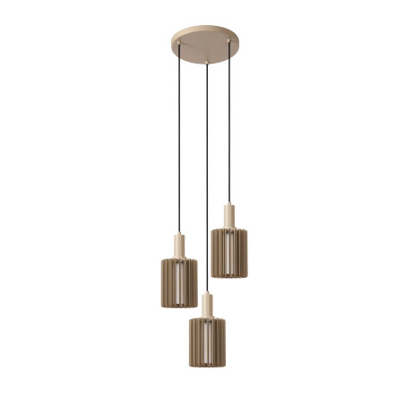 Lucide LAMBRES - Suspension - 3xE27 - Taupe