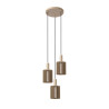 Lucide LAMBRES - Suspension - 3xE27 - Taupe