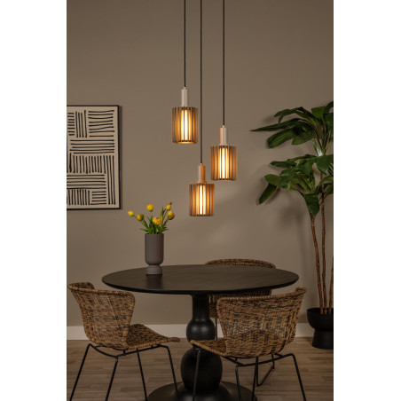 Lucide LAMBRES - Suspension - 3xE27 - Taupe